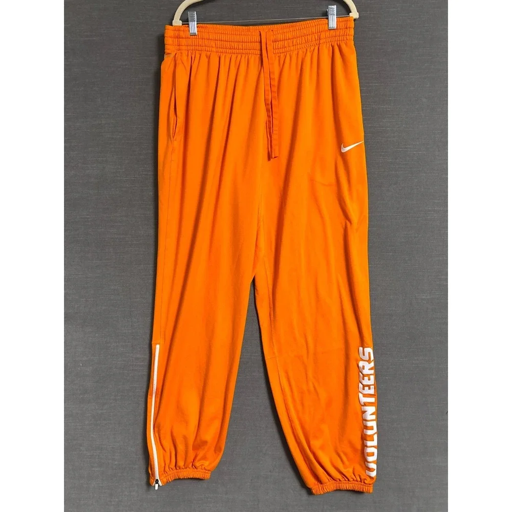 Nike Dri Fit Track Pants XXL Orange Tennessee Volunteers UT Football Zip Ankle